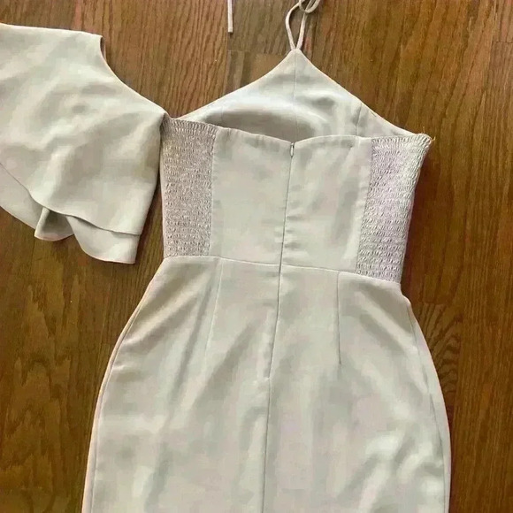 Amanda Uprichard One Shoulder Dress in Cream - Picture 8 of 8